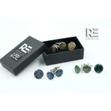 Acél kör mandzsetta díszdobozban - saját céges emblémázási lehetőséggel 