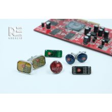 Acél kör mandzsetta díszdobozban - saját céges emblémázási lehetőséggel 