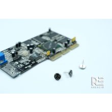 Acél bedugós fülbevaló alaplapból - fekete