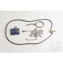 KIFUTÓ termék! Acél négyzet medál -fekete