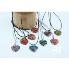 acél szív medál - kék