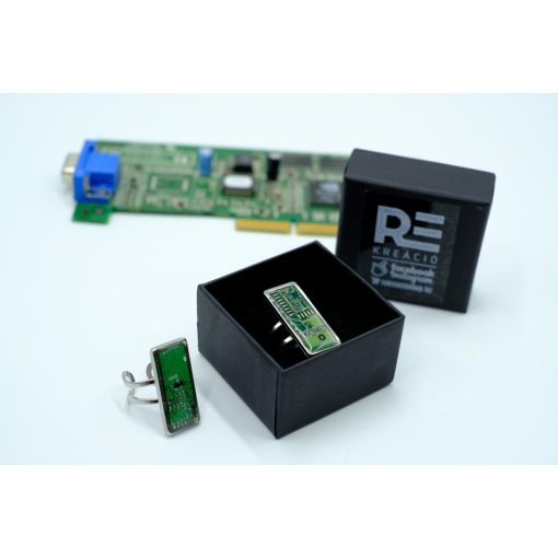 Acél téglalap gyűrű- lila