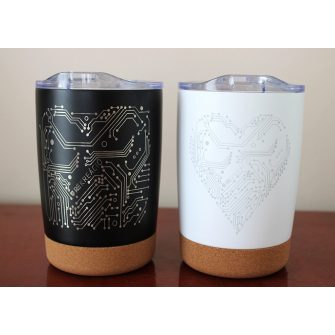 Céges hőtartó duplafalu pohár- computer dizájn